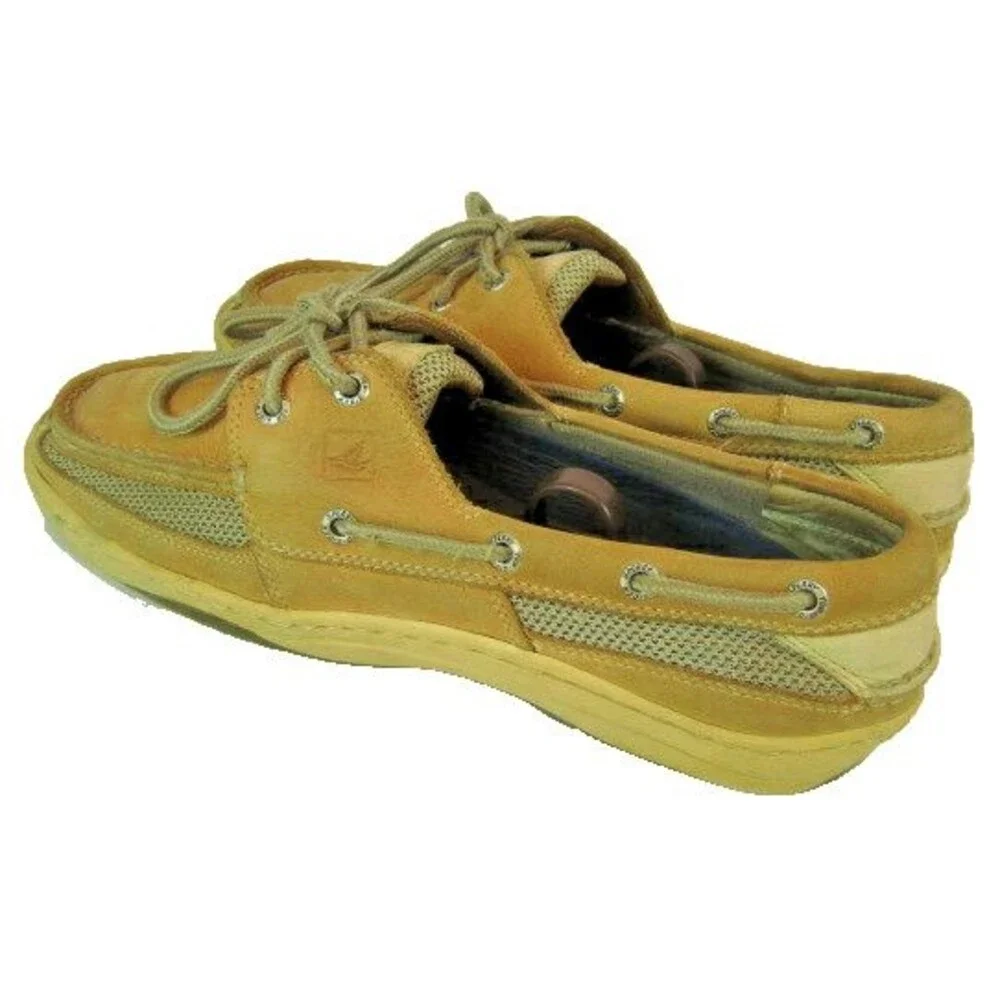 Mens Sperry Topsider Tan  Leather Deck Boat Shoes sz 8.5M
